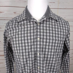 Louis Philippe Tailored Fit Button Down Gray Shirt